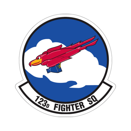 123 Fighter Squadron (U.S. Air Force) STICKER Vinyl Die-Cut Decal-White-The Sticker Space