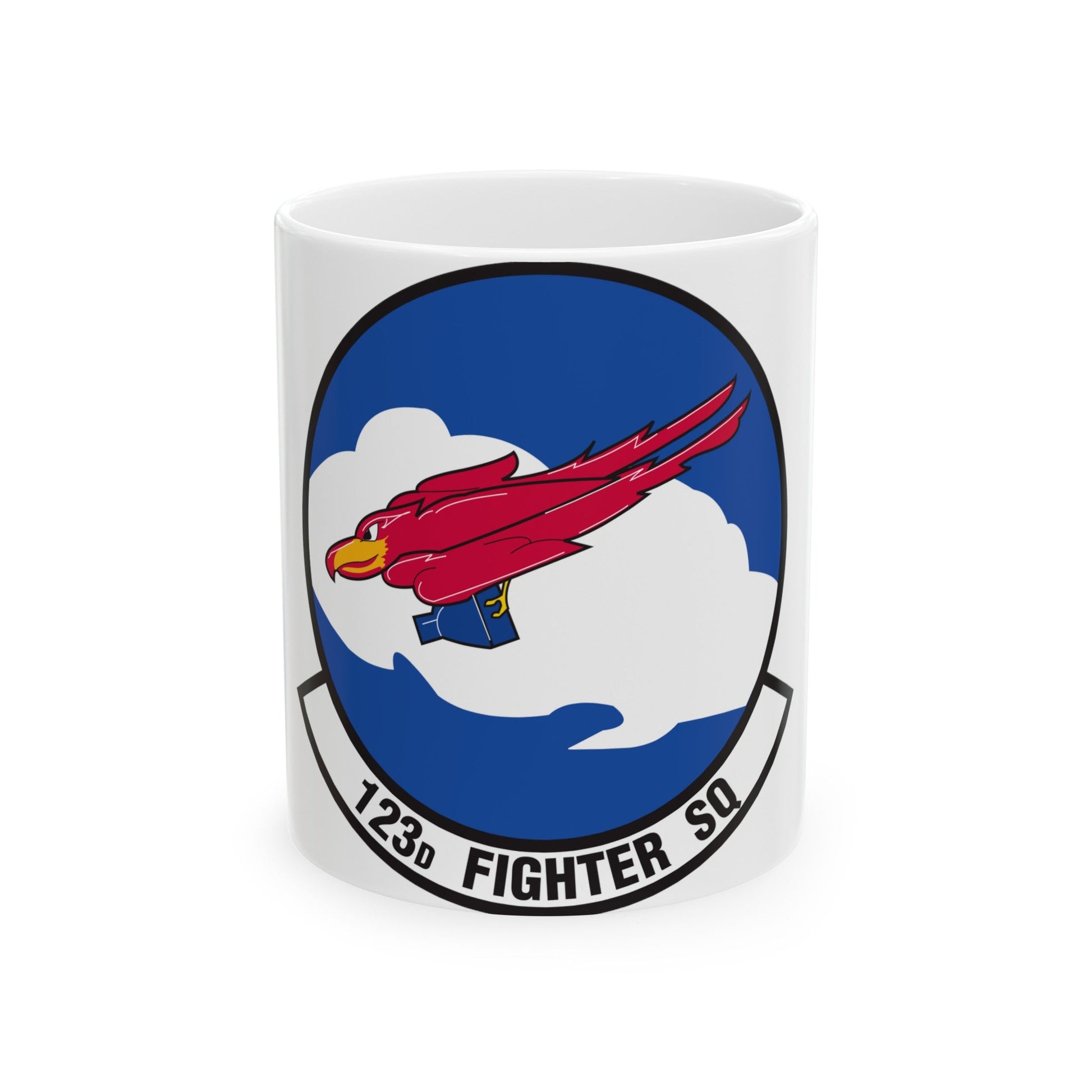 123 Fighter Squadron (U.S. Air Force) White Coffee Mug-11oz-The Sticker Space