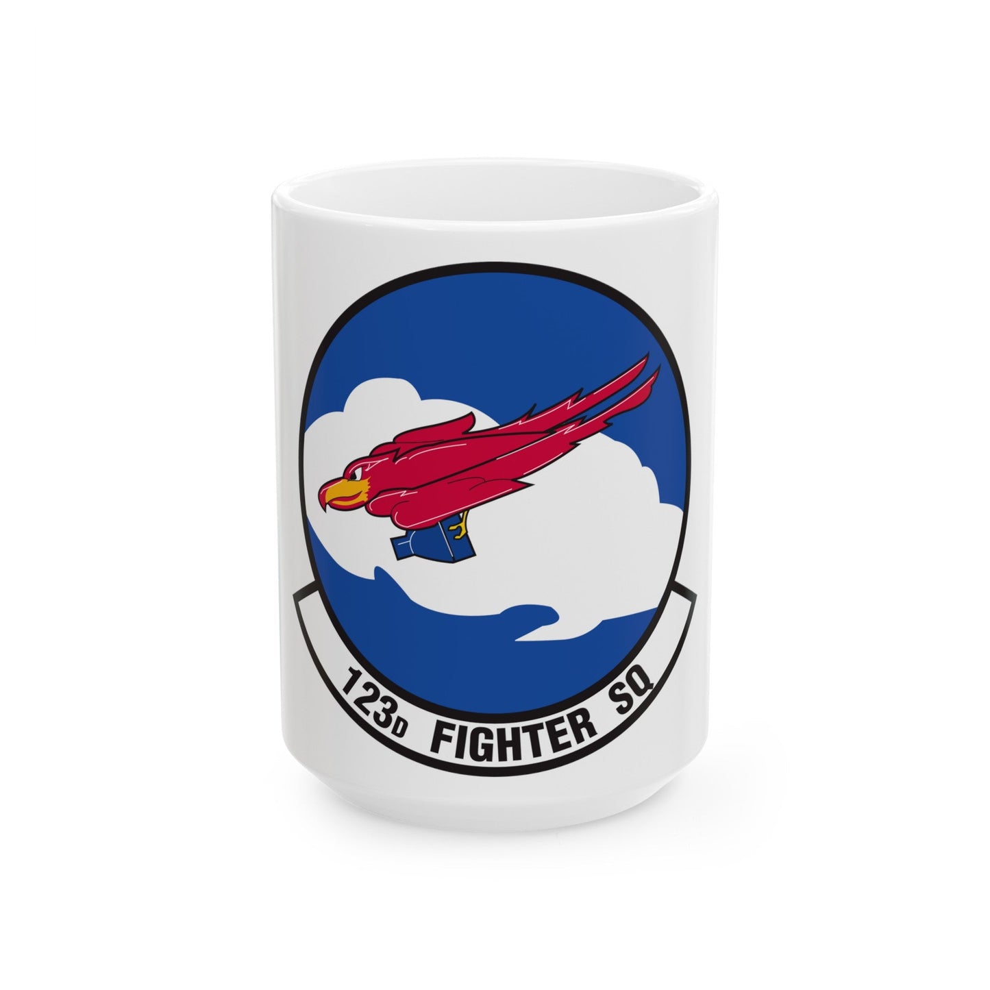 123 Fighter Squadron (U.S. Air Force) White Coffee Mug-15oz-The Sticker Space