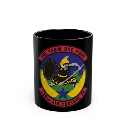 123d Air Control Squadron (U.S. Air Force) Black Coffee Mug-11oz-The Sticker Space