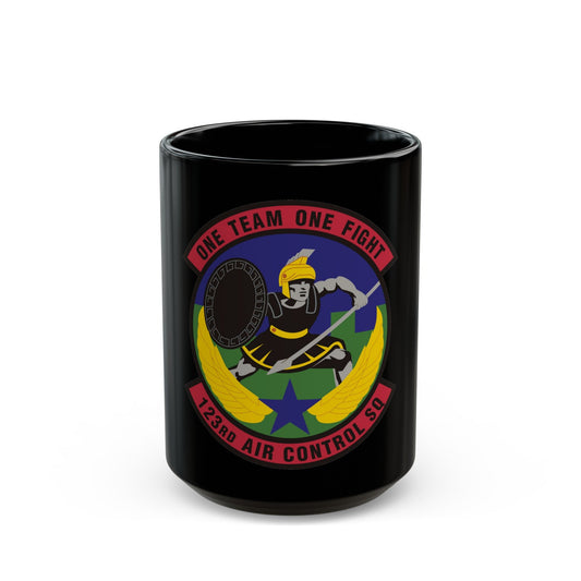 123d Air Control Squadron (U.S. Air Force) Black Coffee Mug-15oz-The Sticker Space