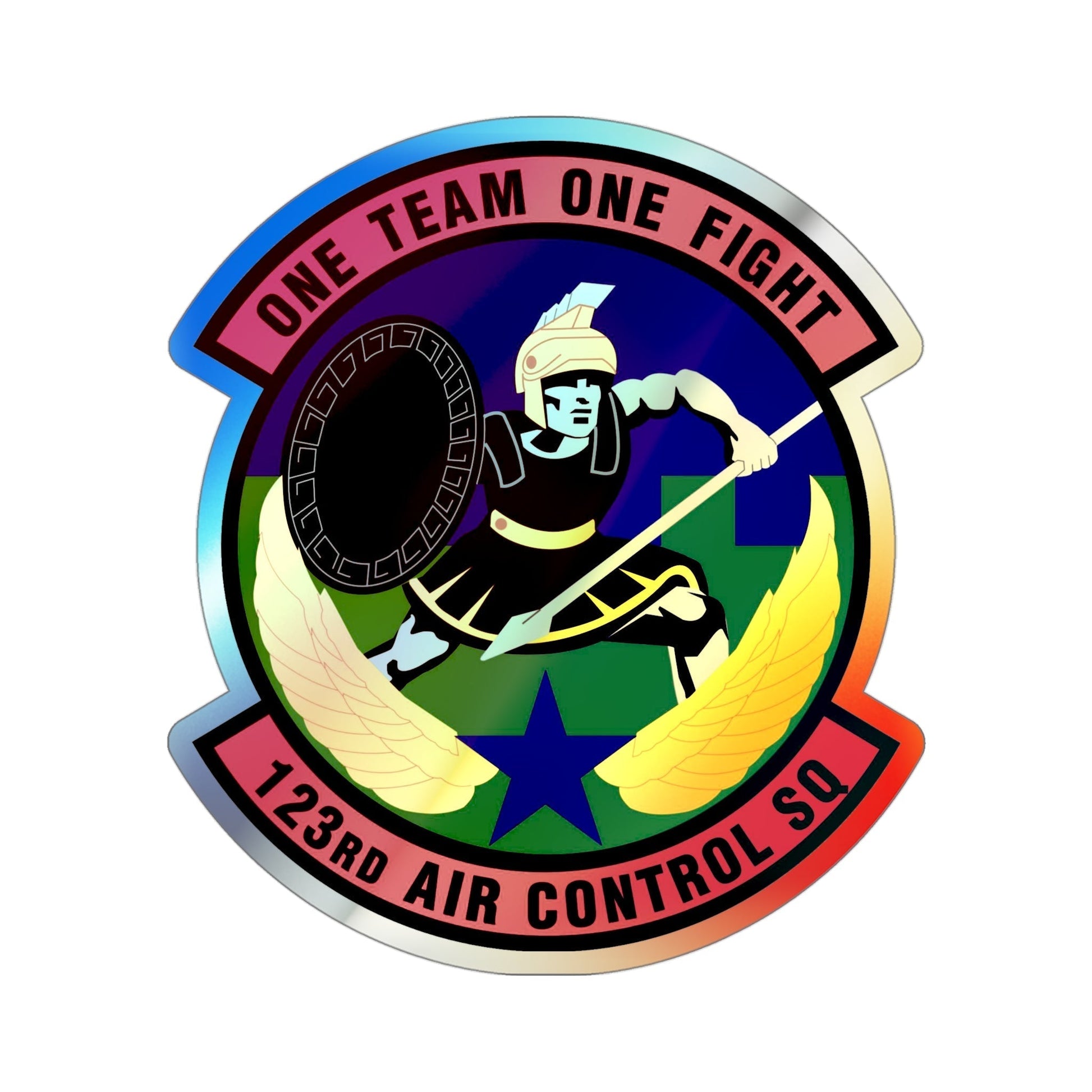 123d Air Control Squadron (U.S. Air Force) Holographic STICKER Die-Cut Vinyl Decal-4 Inch-The Sticker Space