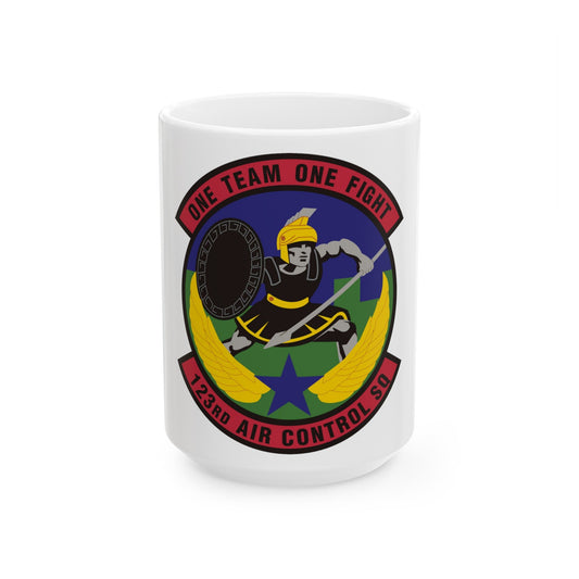123d Air Control Squadron (U.S. Air Force) White Coffee Mug