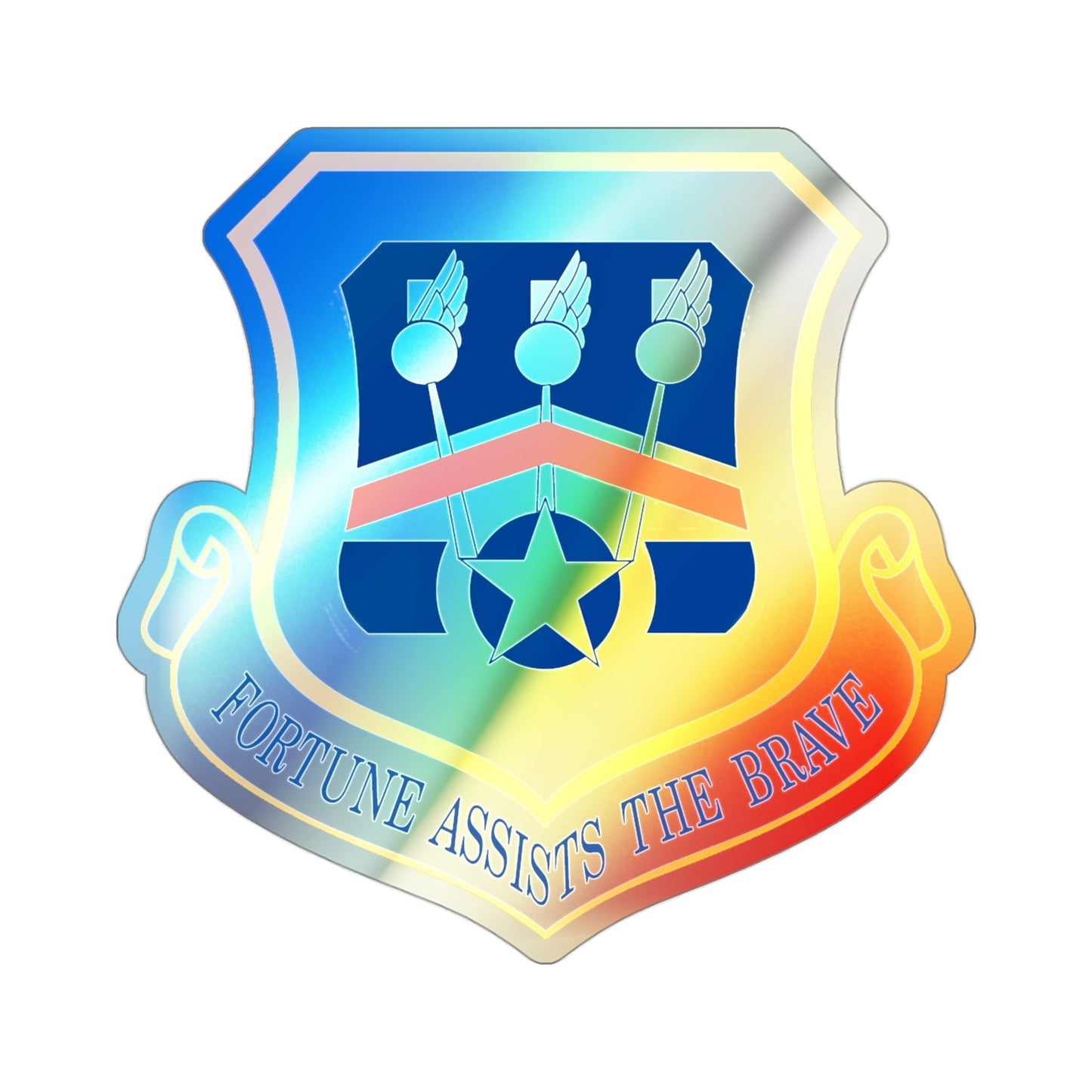 123d Airlift Wing (U.S. Air Force) Holographic STICKER Die-Cut Vinyl Decal-3 Inch-The Sticker Space