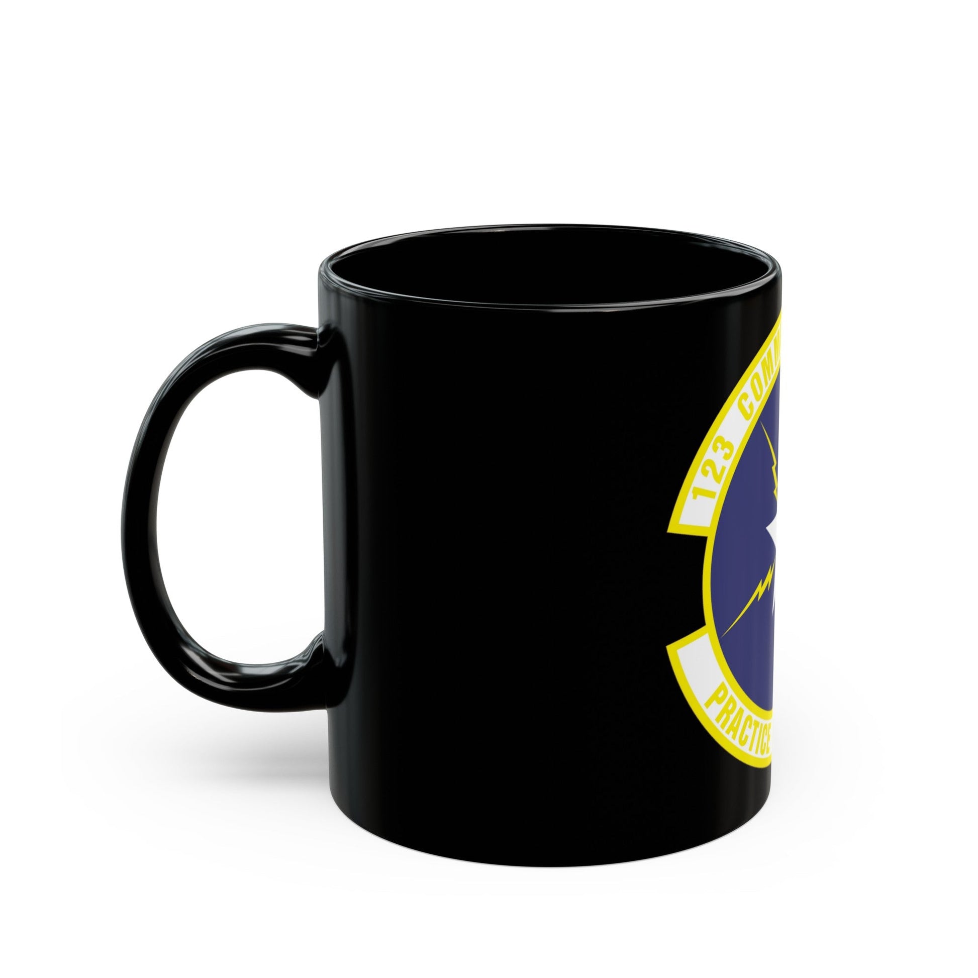 123d Communications Squadron (U.S. Air Force) Black Coffee Mug-The Sticker Space