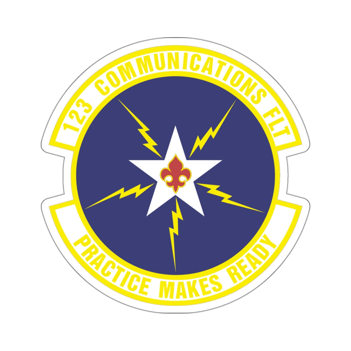 123d Communications Squadron (U.S. Air Force) STICKER Vinyl Die-Cut Decal-White-The Sticker Space