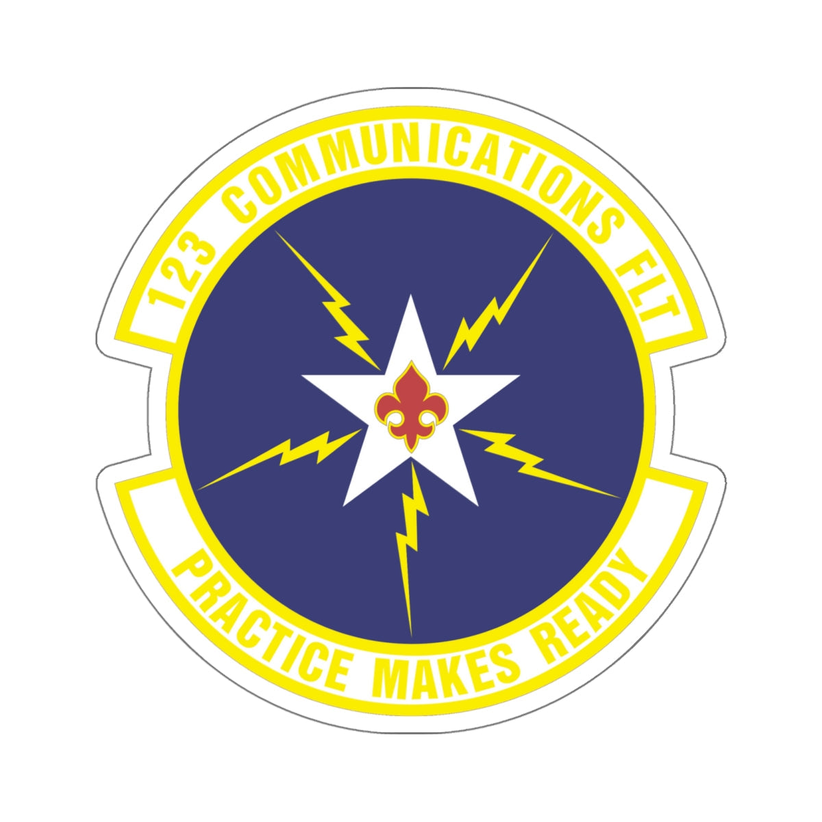 123d Communications Squadron (U.S. Air Force) STICKER Vinyl Die-Cut Decal-White-The Sticker Space