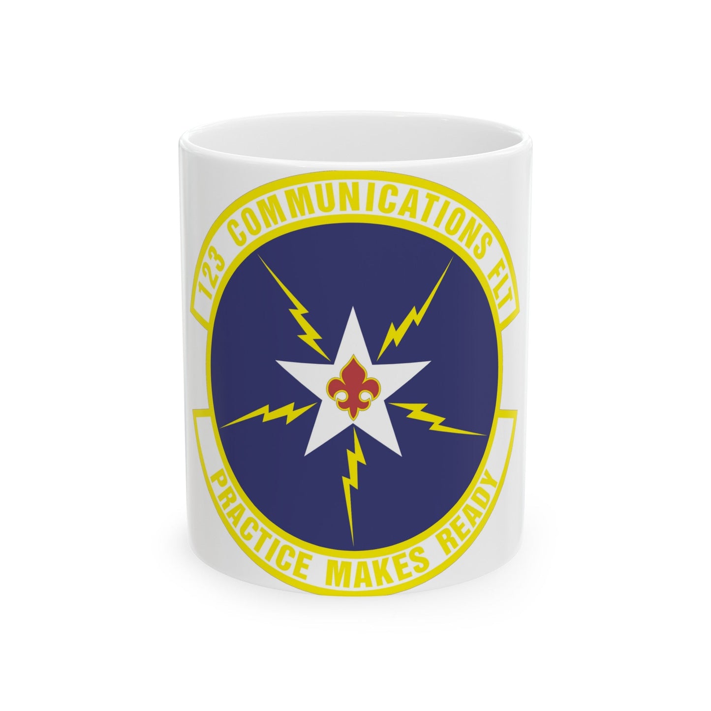 123d Communications Squadron (U.S. Air Force) White Coffee Mug-11oz-The Sticker Space