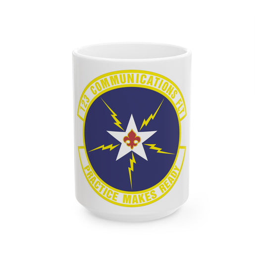 123d Communications Squadron (U.S. Air Force) White Coffee Mug