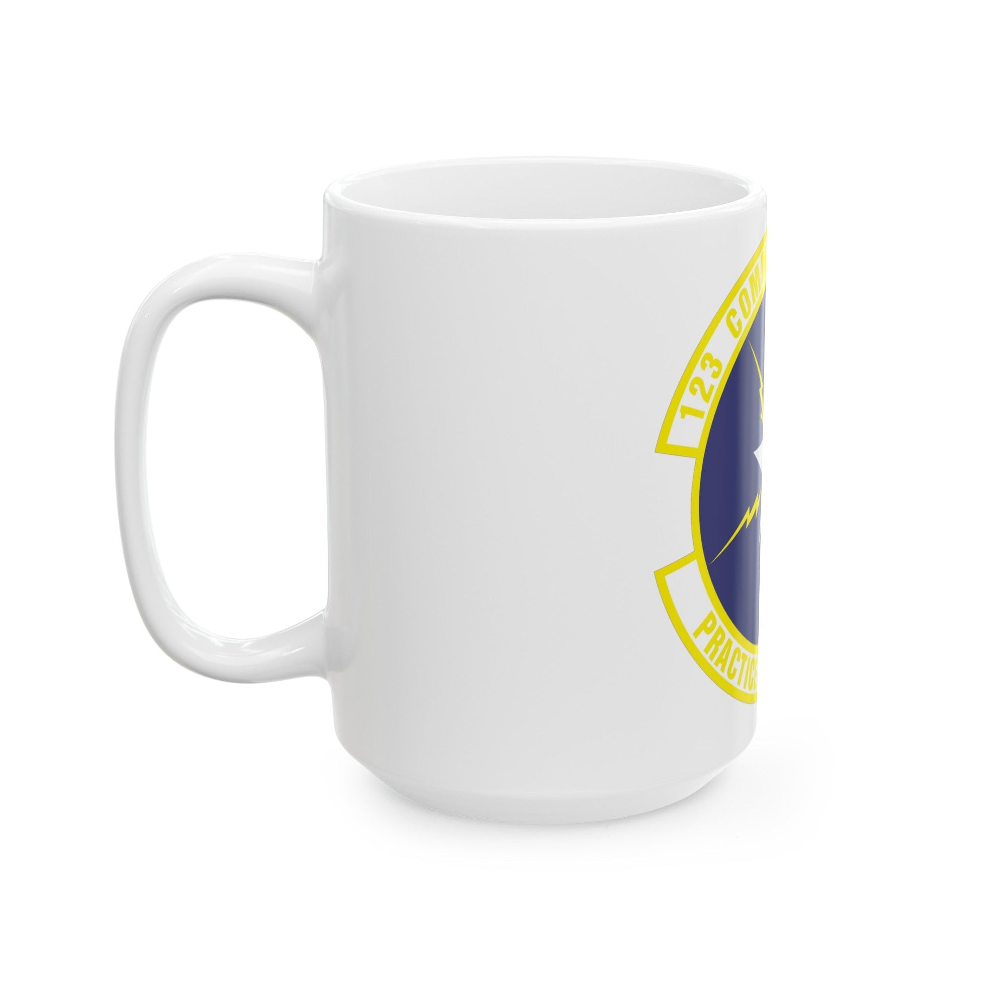 123d Communications Squadron (U.S. Air Force) White Coffee Mug-The Sticker Space