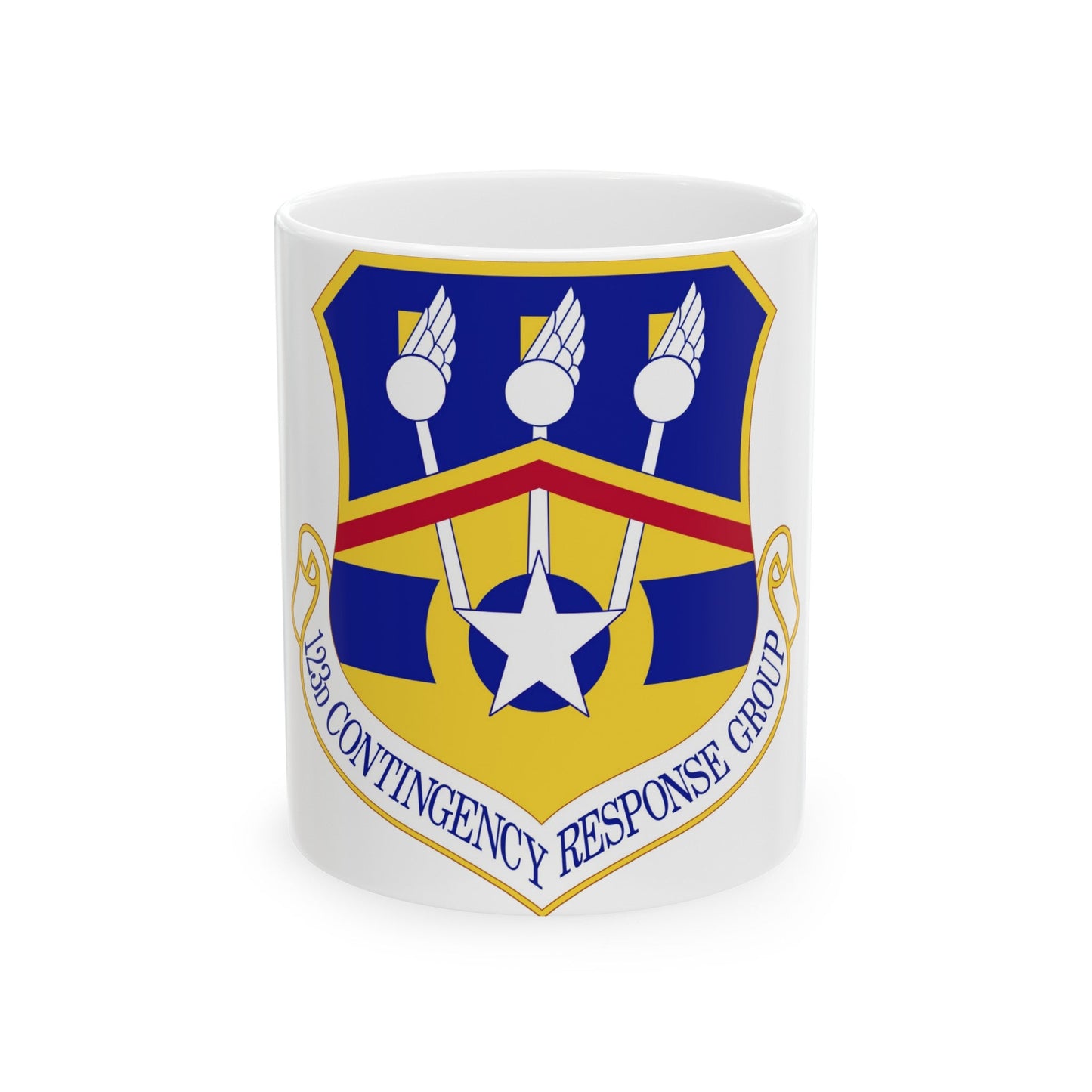 123d Contingency Response Group (U.S. Air Force) White Coffee Mug-11oz-The Sticker Space