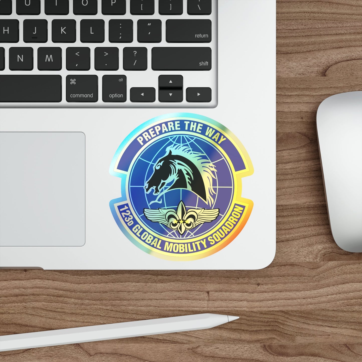 123d Global Mobility Squadron (U.S. Air Force) Holographic STICKER Die-Cut Vinyl Decal-The Sticker Space