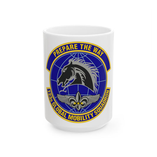 123d Global Mobility Squadron (U.S. Air Force) White Coffee Mug