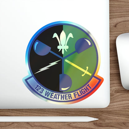 123d Weather Flight (U.S. Air Force) Holographic STICKER Die-Cut Vinyl Decal-The Sticker Space