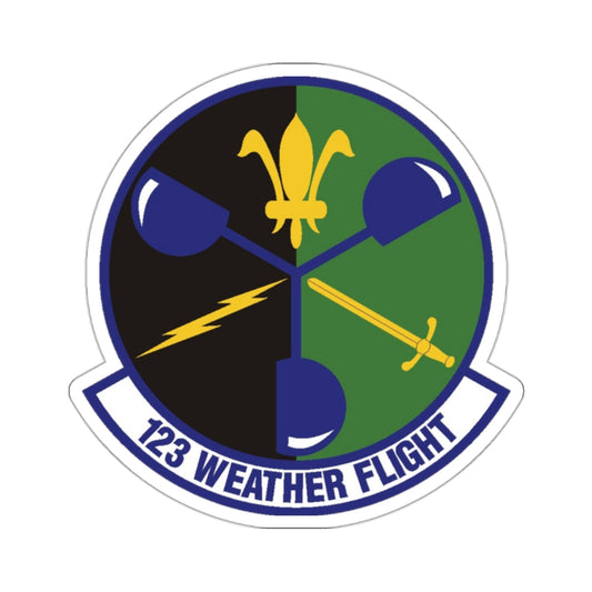 123d Weather Flight (U.S. Air Force) STICKER Vinyl Die-Cut Decal-White-The Sticker Space