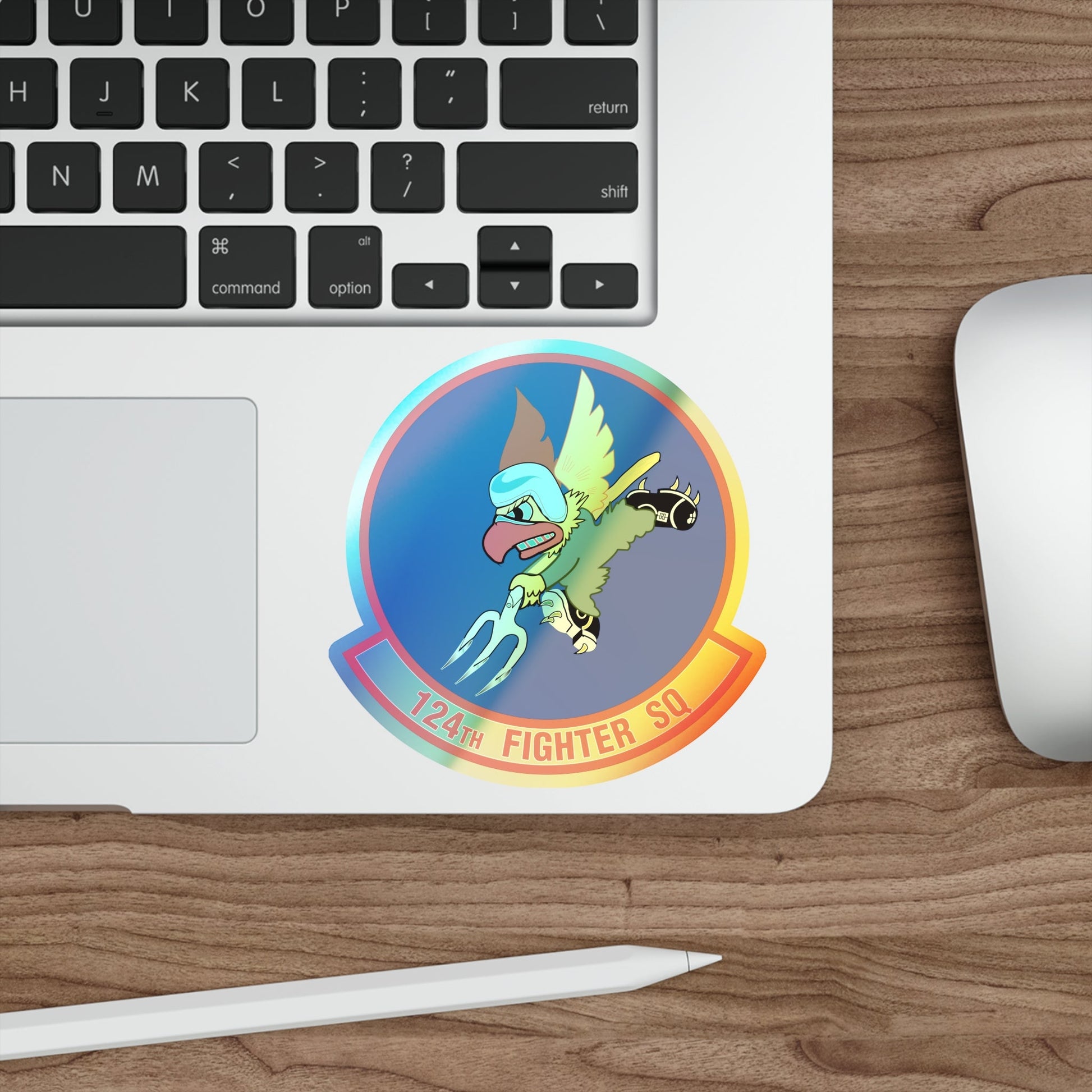 124 Fighter Squadron (U.S. Air Force) Holographic STICKER Die-Cut Vinyl Decal-The Sticker Space