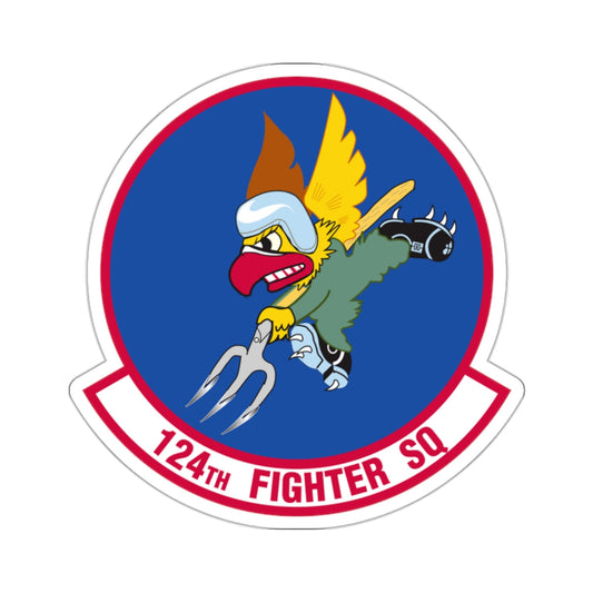 124 Fighter Squadron (U.S. Air Force) STICKER Vinyl Die-Cut Decal-White-The Sticker Space