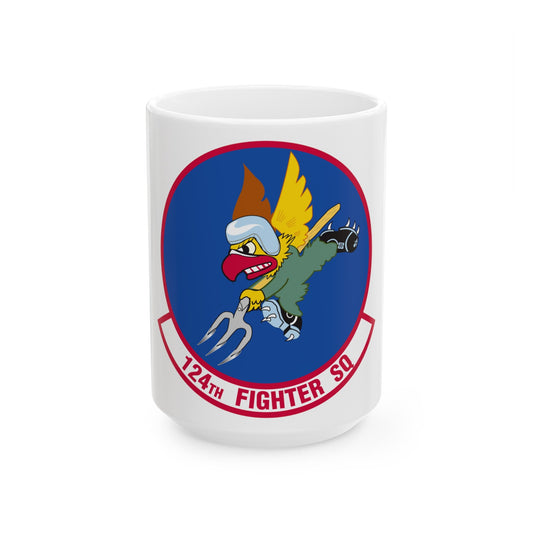 124 Fighter Squadron (U.S. Air Force) White Coffee Mug-15oz-The Sticker Space