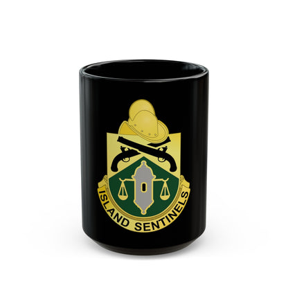 124 Military Police Battalion (U.S. Army) Black Coffee Mug-15oz-The Sticker Space