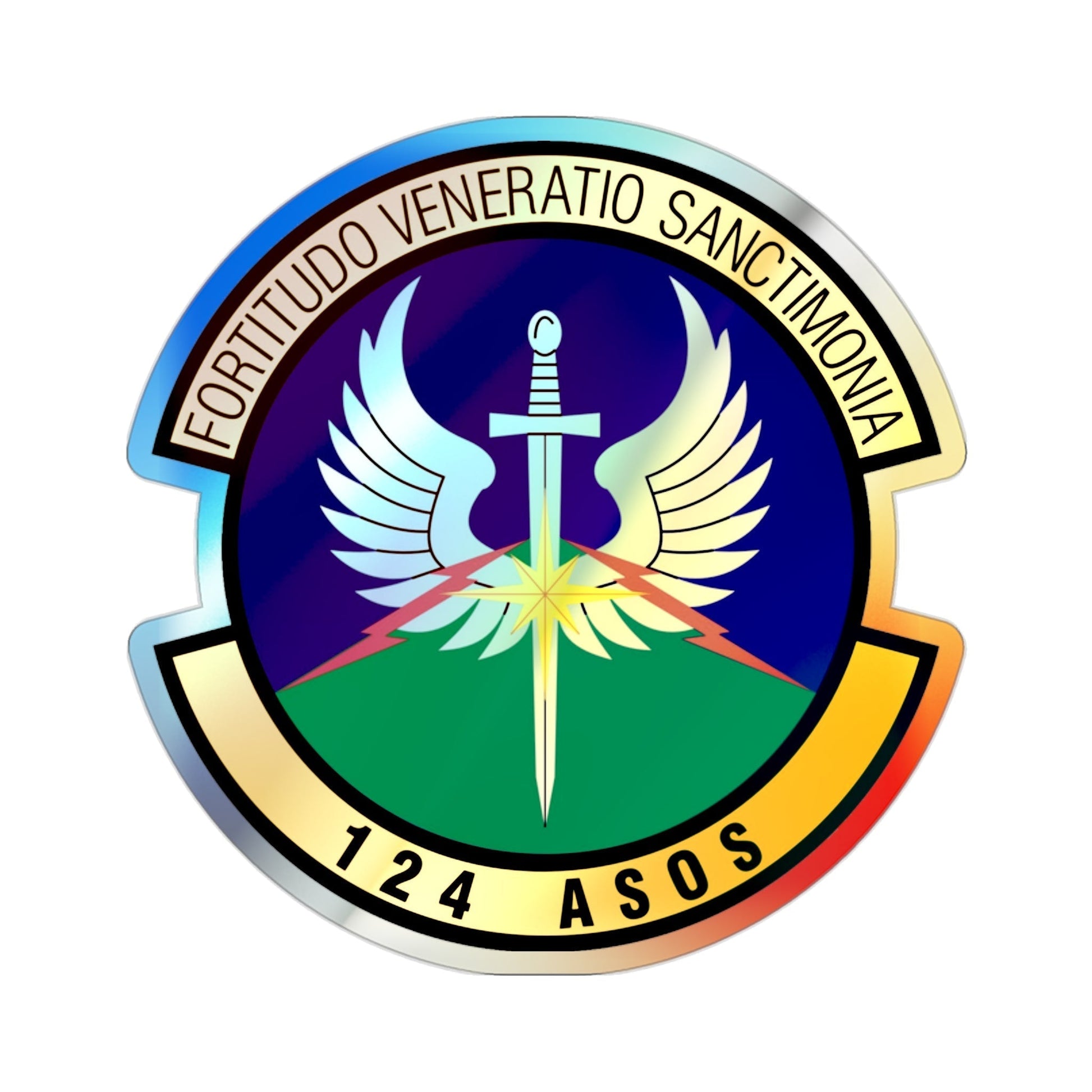124th Air Support Operations Squadron (U.S. Air Force) Holographic STICKER Die-Cut Vinyl Decal-2 Inch-The Sticker Space