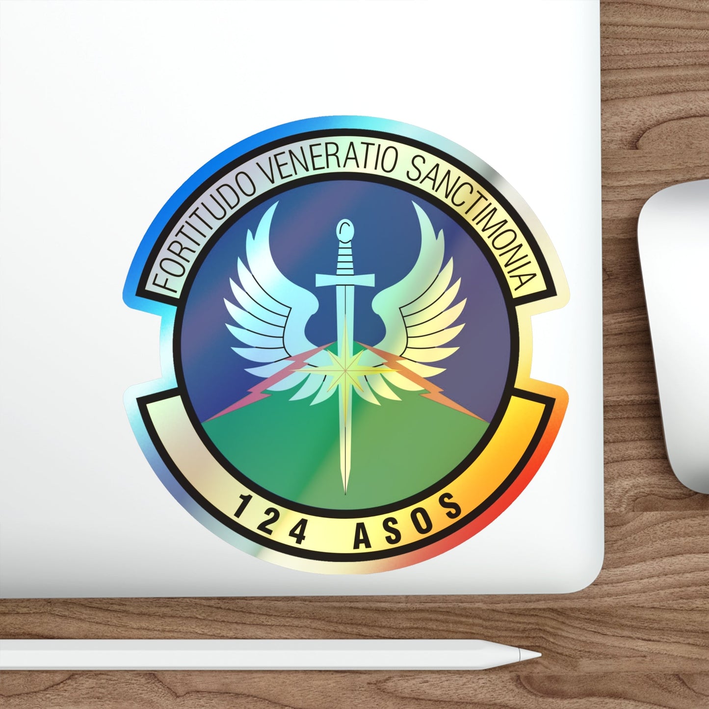 124th Air Support Operations Squadron (U.S. Air Force) Holographic STICKER Die-Cut Vinyl Decal-The Sticker Space