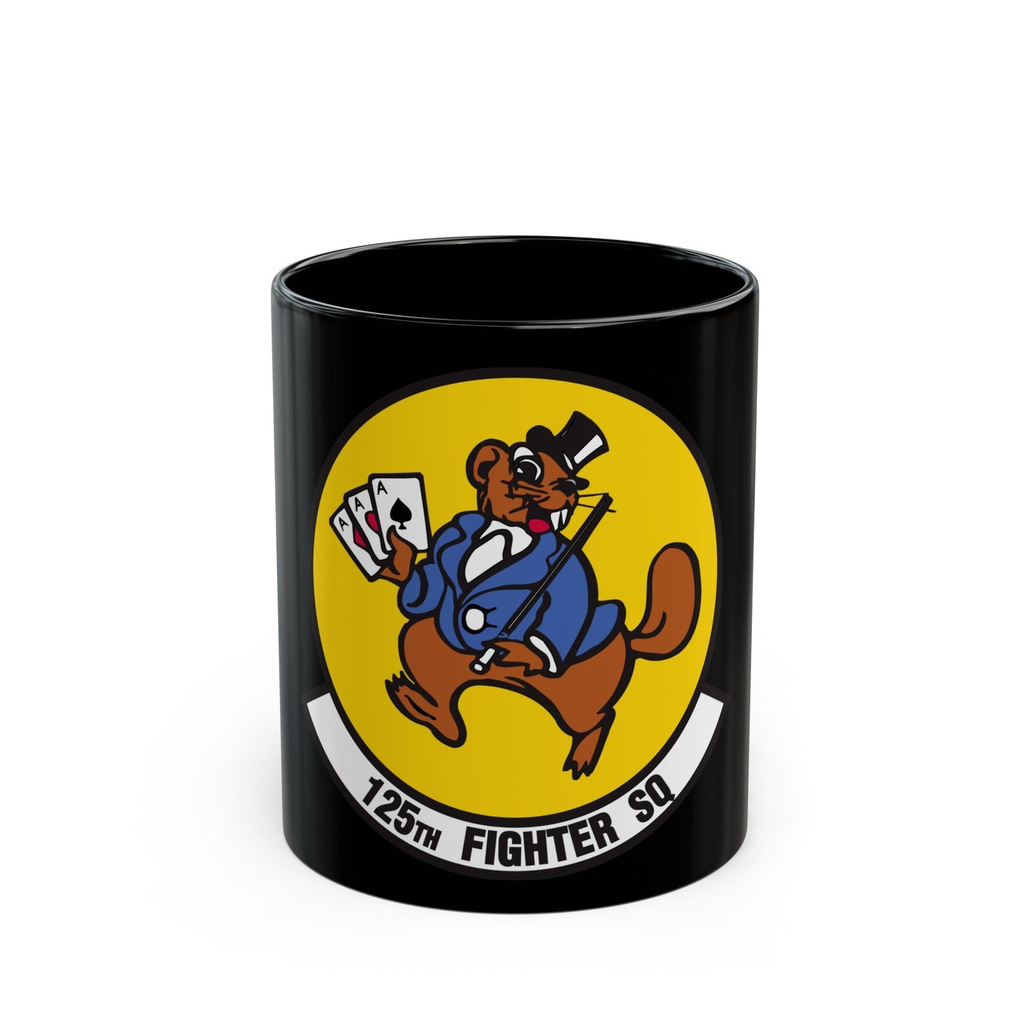 125 Fighter Squadron (U.S. Air Force) Black Coffee Mug-11oz-The Sticker Space