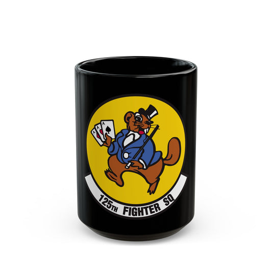 125 Fighter Squadron (U.S. Air Force) Black Coffee Mug-15oz-The Sticker Space