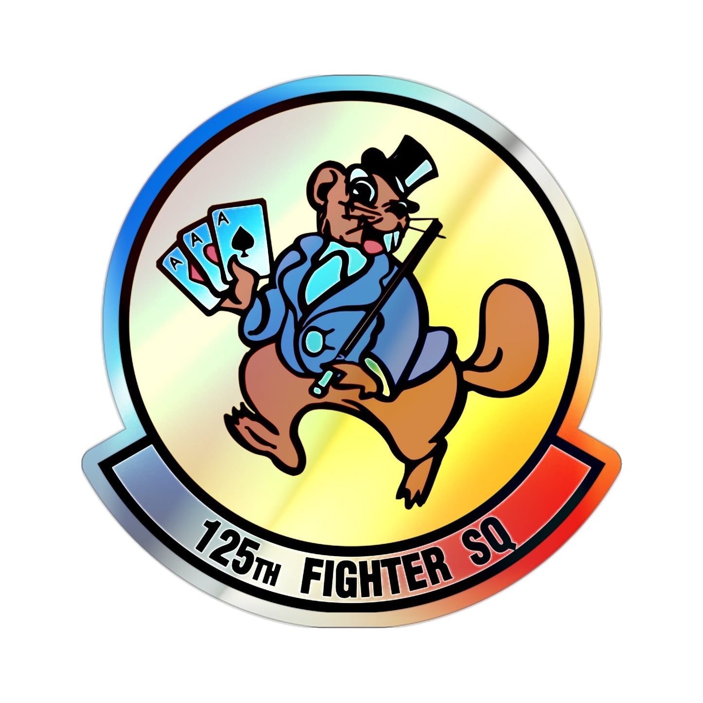 125 Fighter Squadron (U.S. Air Force) Holographic STICKER Die-Cut Vinyl Decal-2 Inch-The Sticker Space