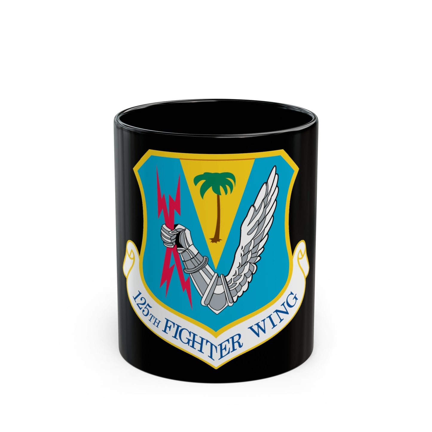 125th Fighter Wing (U.S. Air Force) Black Coffee Mug-11oz-The Sticker Space