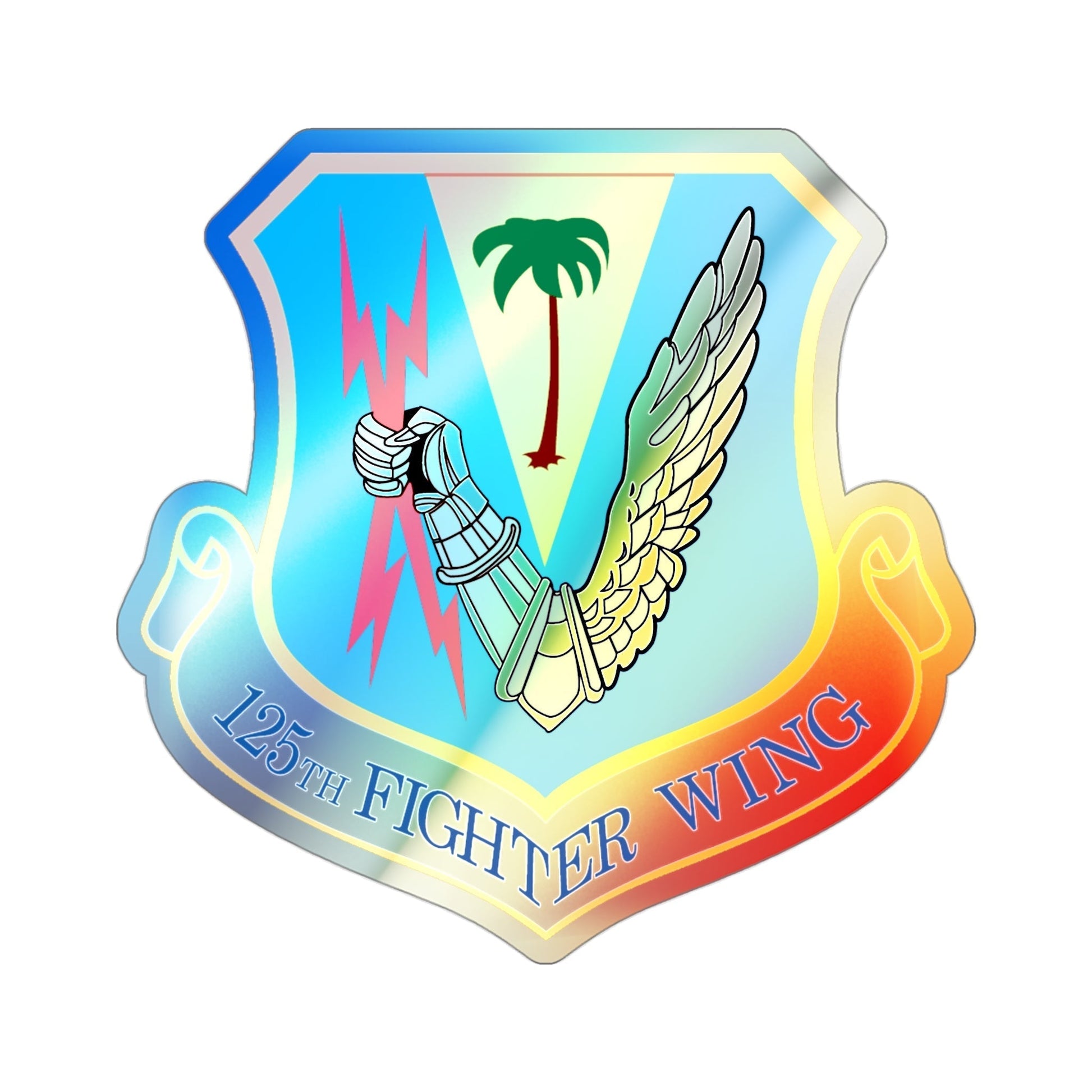 125th Fighter Wing (U.S. Air Force) Holographic STICKER Die-Cut Vinyl Decal-3 Inch-The Sticker Space