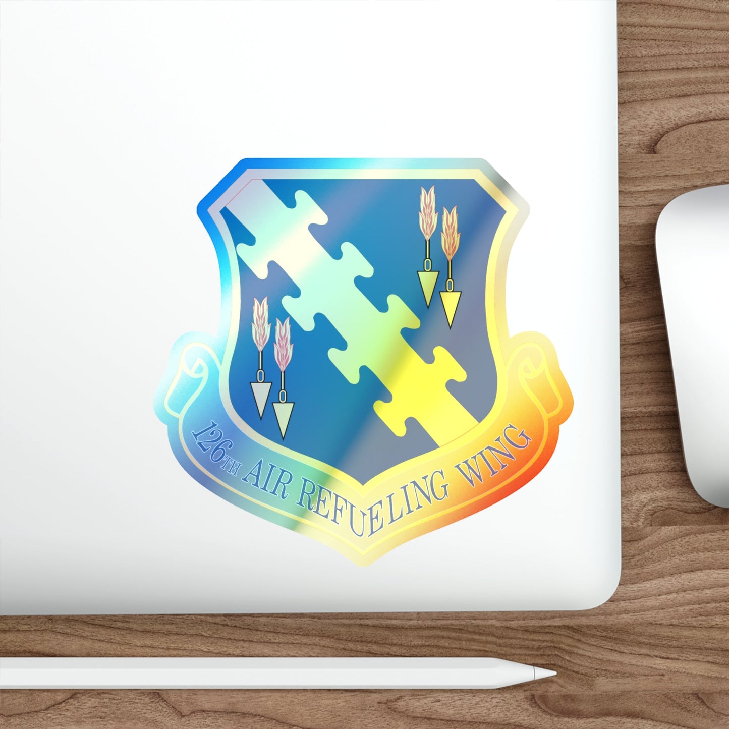 126th Air Refueling Wing (U.S. Air Force) Holographic STICKER Die-Cut Vinyl Decal-The Sticker Space