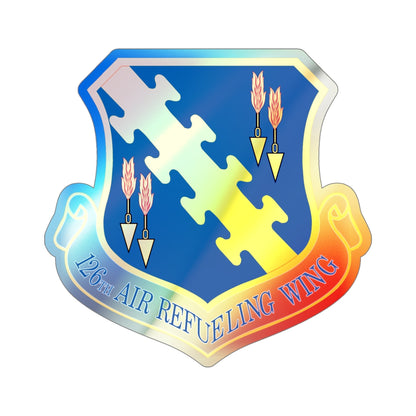 126th Air Refueling Wing (U.S. Air Force) Holographic STICKER Die-Cut Vinyl Decal-5 Inch-The Sticker Space