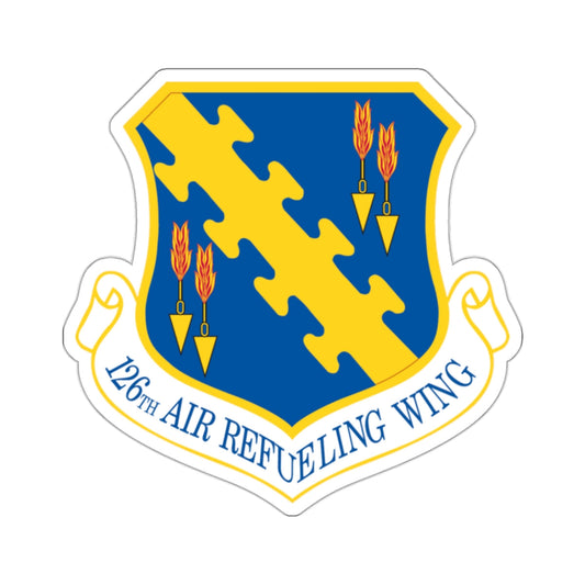 126th Air Refueling Wing (U.S. Air Force) STICKER Vinyl Die-Cut Decal-White-The Sticker Space