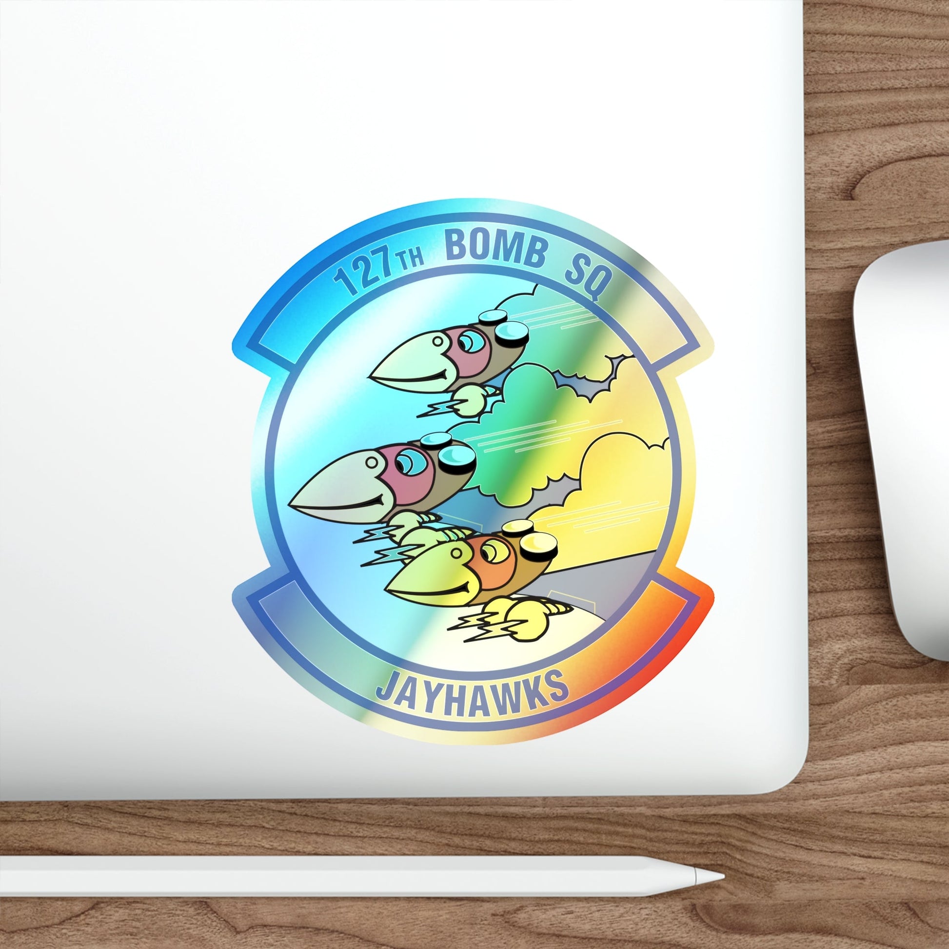 127 Bomber Squadron (U.S. Air Force) Holographic STICKER Die-Cut Vinyl Decal-The Sticker Space