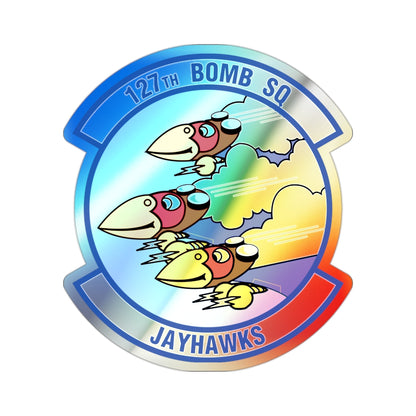 127 Bomber Squadron (U.S. Air Force) Holographic STICKER Die-Cut Vinyl Decal-2 Inch-The Sticker Space