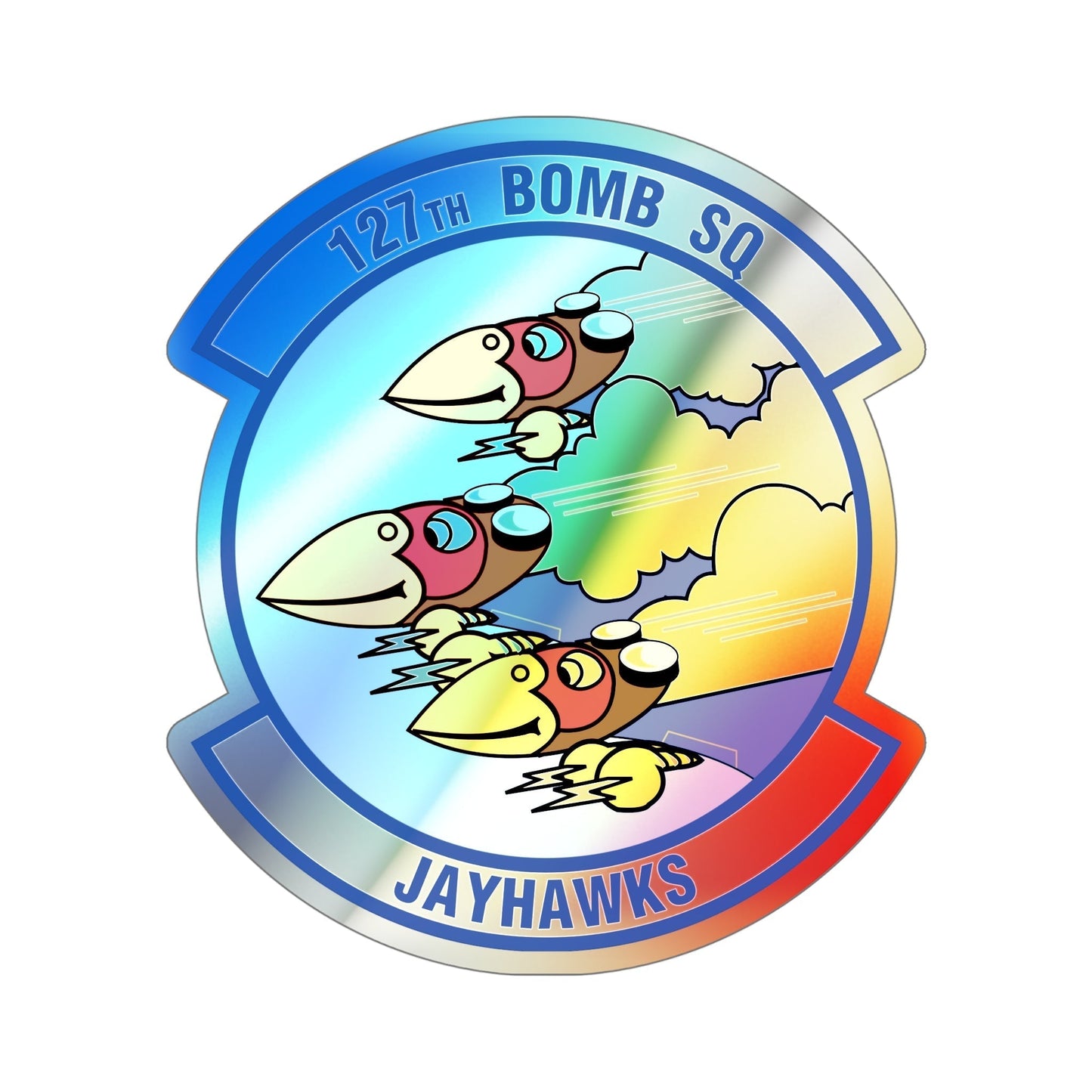 127 Bomber Squadron (U.S. Air Force) Holographic STICKER Die-Cut Vinyl Decal-6 Inch-The Sticker Space