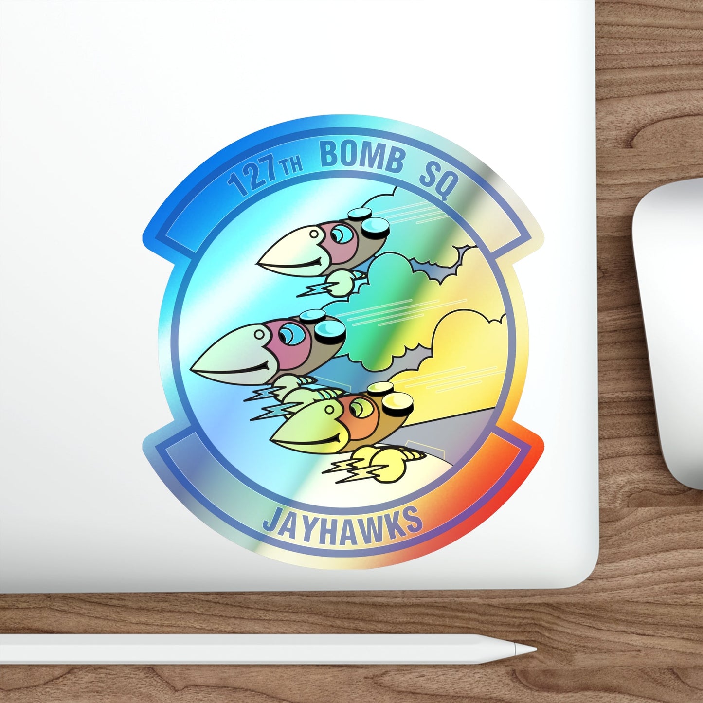 127 Bomber Squadron (U.S. Air Force) Holographic STICKER Die-Cut Vinyl Decal-The Sticker Space