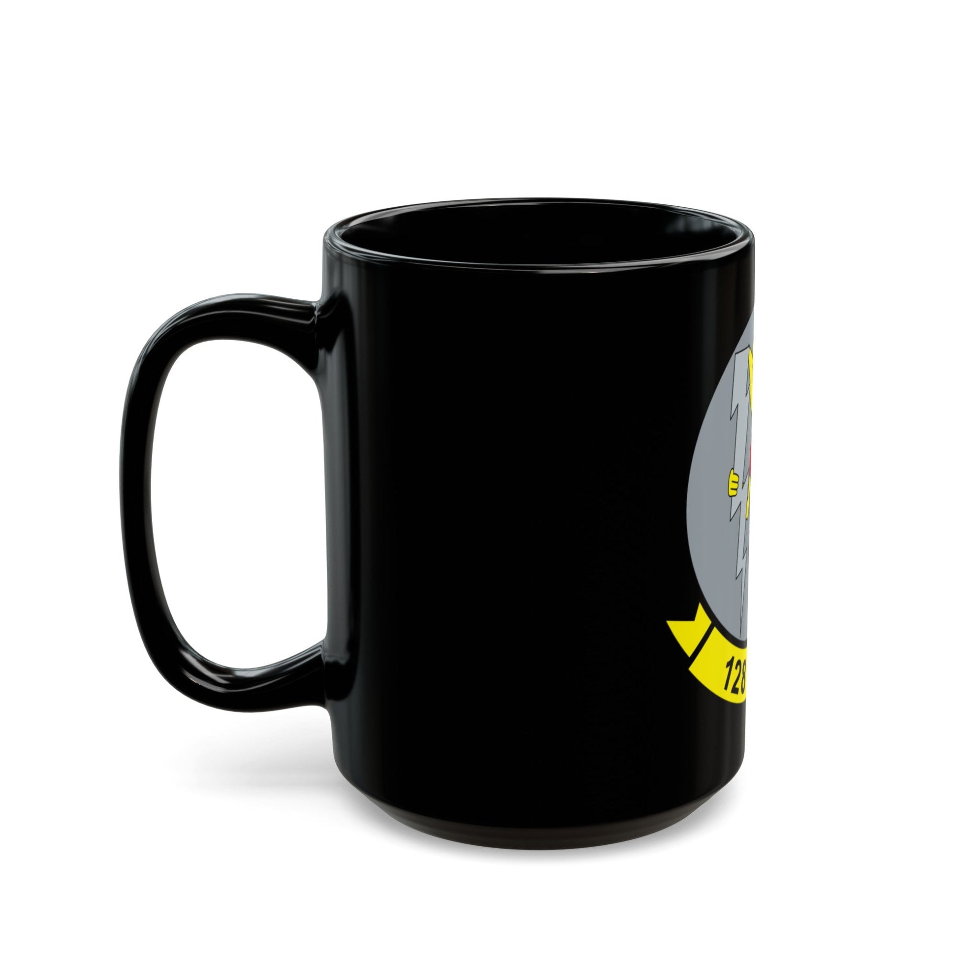 128 ACCS (U.S. Air Force) Black Coffee Mug-The Sticker Space