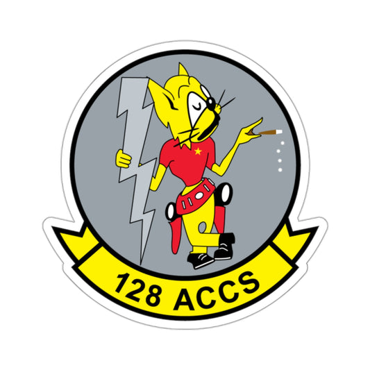 128 ACCS (U.S. Air Force) STICKER Vinyl Die-Cut Decal-White-The Sticker Space
