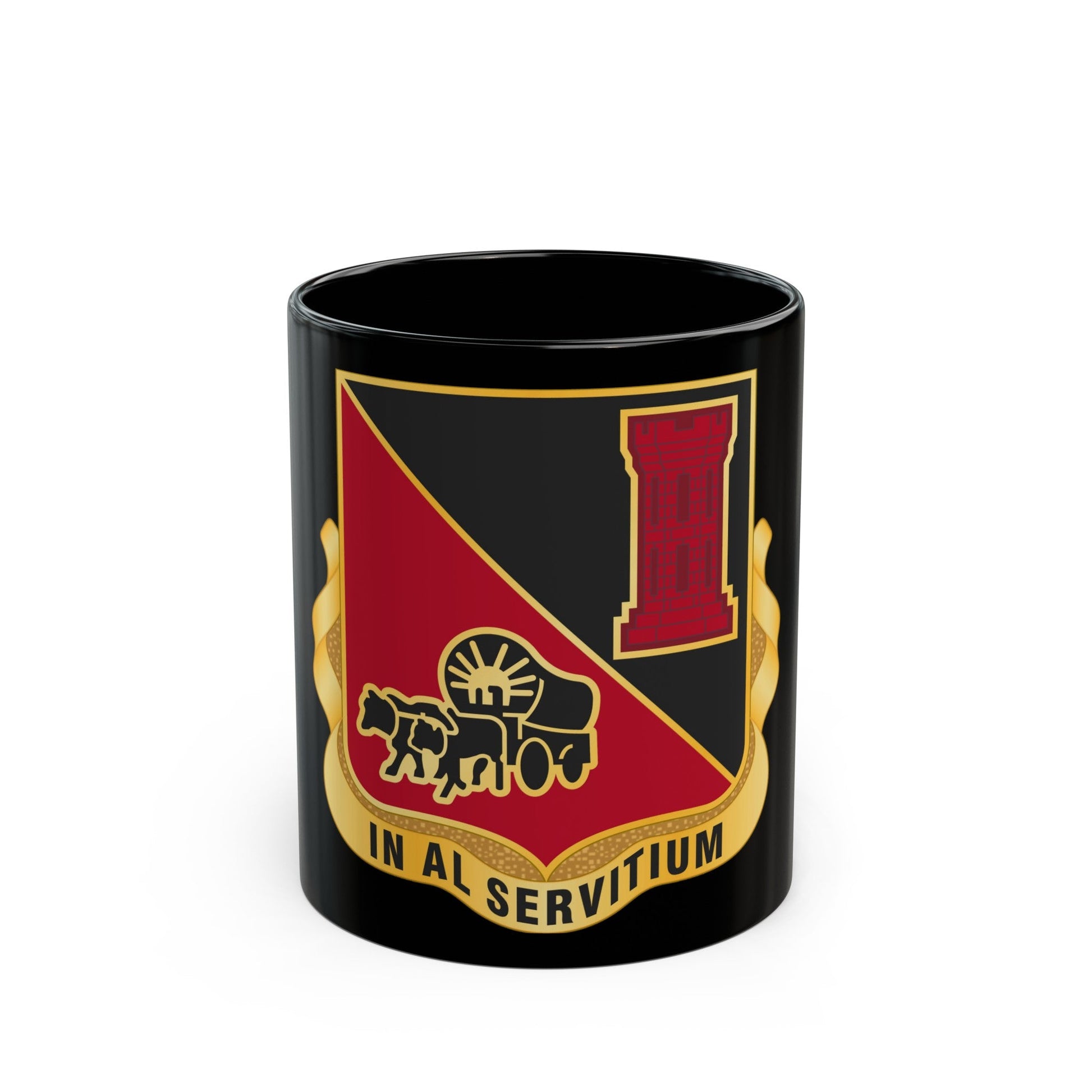 128 Engineer Battalion Nebraska National Guard (U.S. Army) Black Coffee Mug-11oz-The Sticker Space