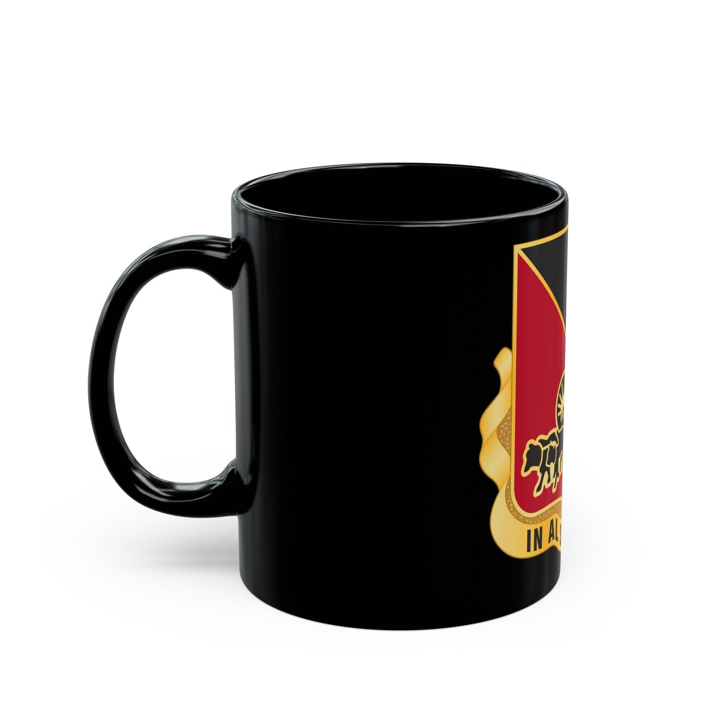 128 Engineer Battalion Nebraska National Guard (U.S. Army) Black Coffee Mug-The Sticker Space