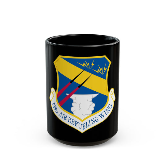 128th Air Refueling Wing (U.S. Air Force) Black Coffee Mug-15oz-The Sticker Space