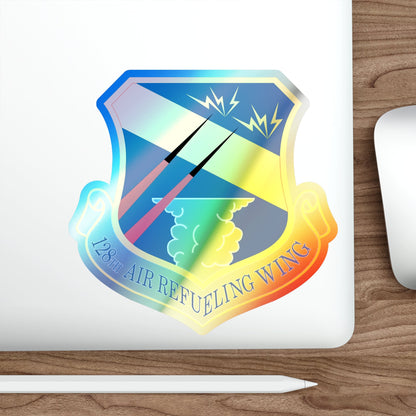 128th Air Refueling Wing (U.S. Air Force) Holographic STICKER Die-Cut Vinyl Decal-The Sticker Space
