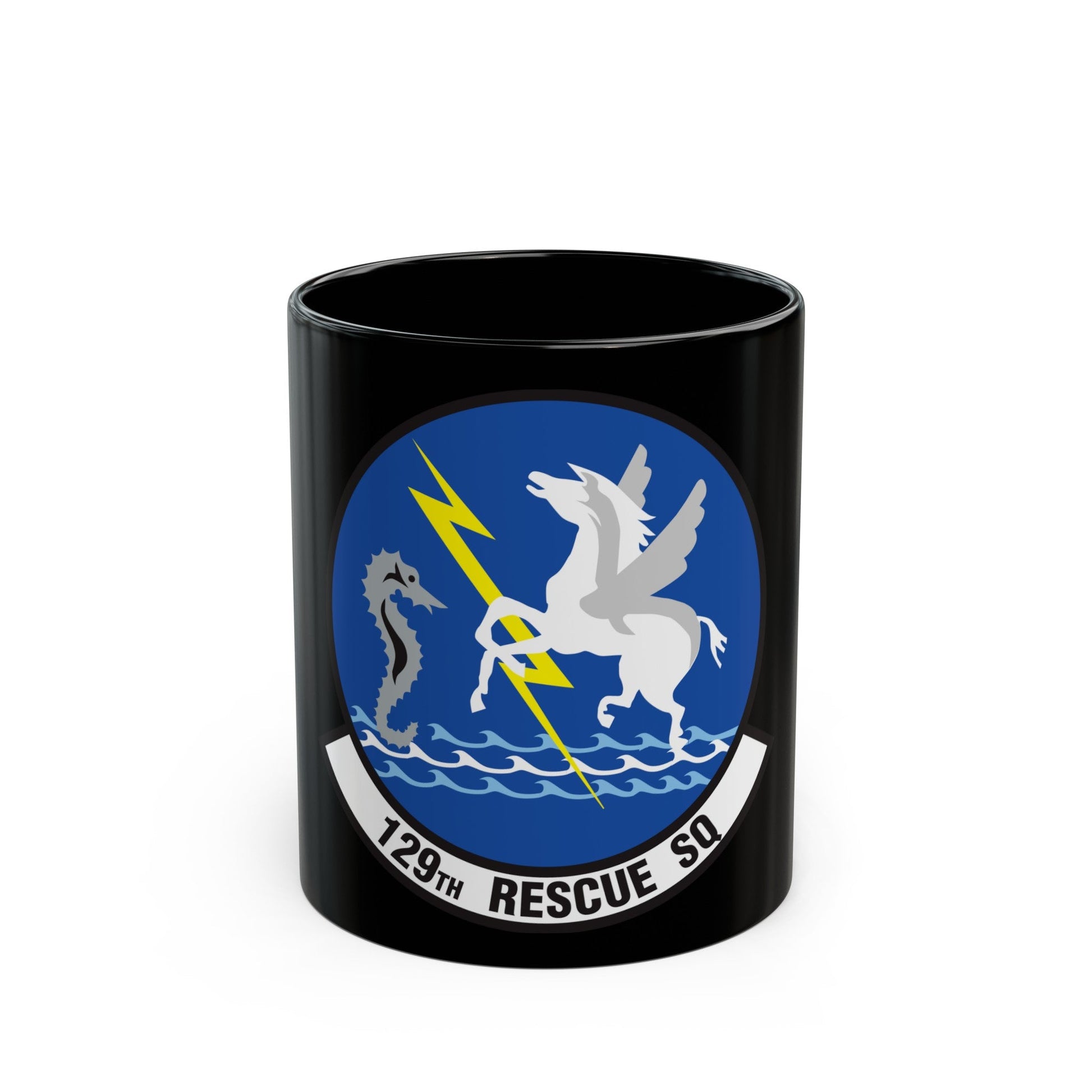 129 Rescue Squadron (U.S. Air Force) Black Coffee Mug-11oz-The Sticker Space