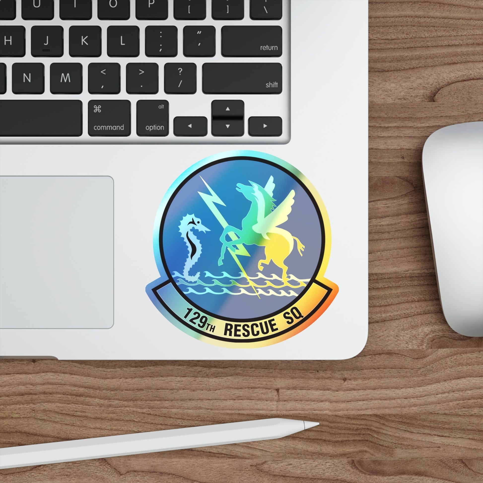 129 Rescue Squadron (U.S. Air Force) Holographic STICKER Die-Cut Vinyl Decal-The Sticker Space