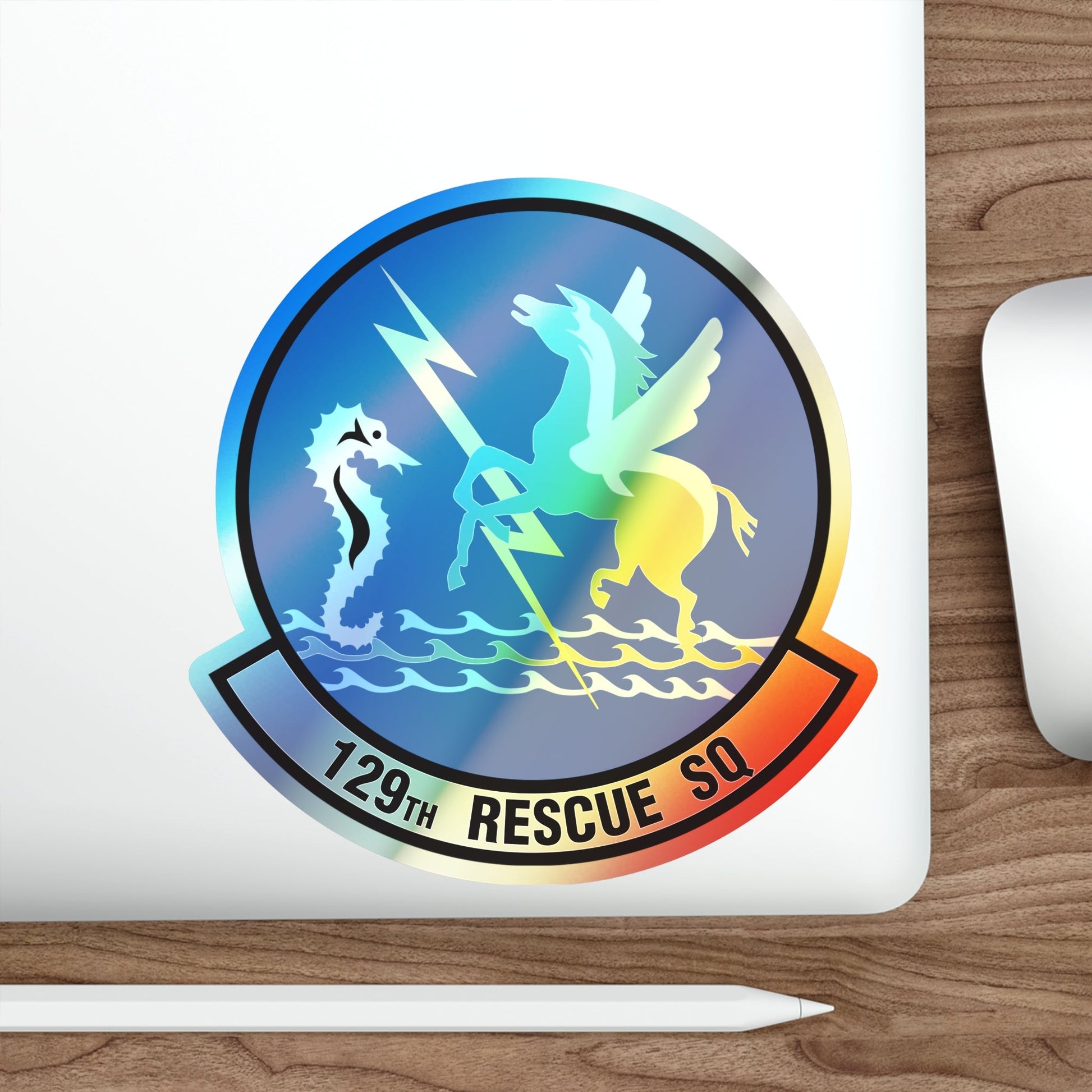 129 Rescue Squadron (U.S. Air Force) Holographic STICKER Die-Cut Vinyl Decal-The Sticker Space