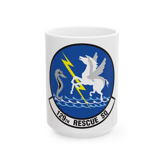 129 Rescue Squadron (U.S. Air Force) White Coffee Mug
