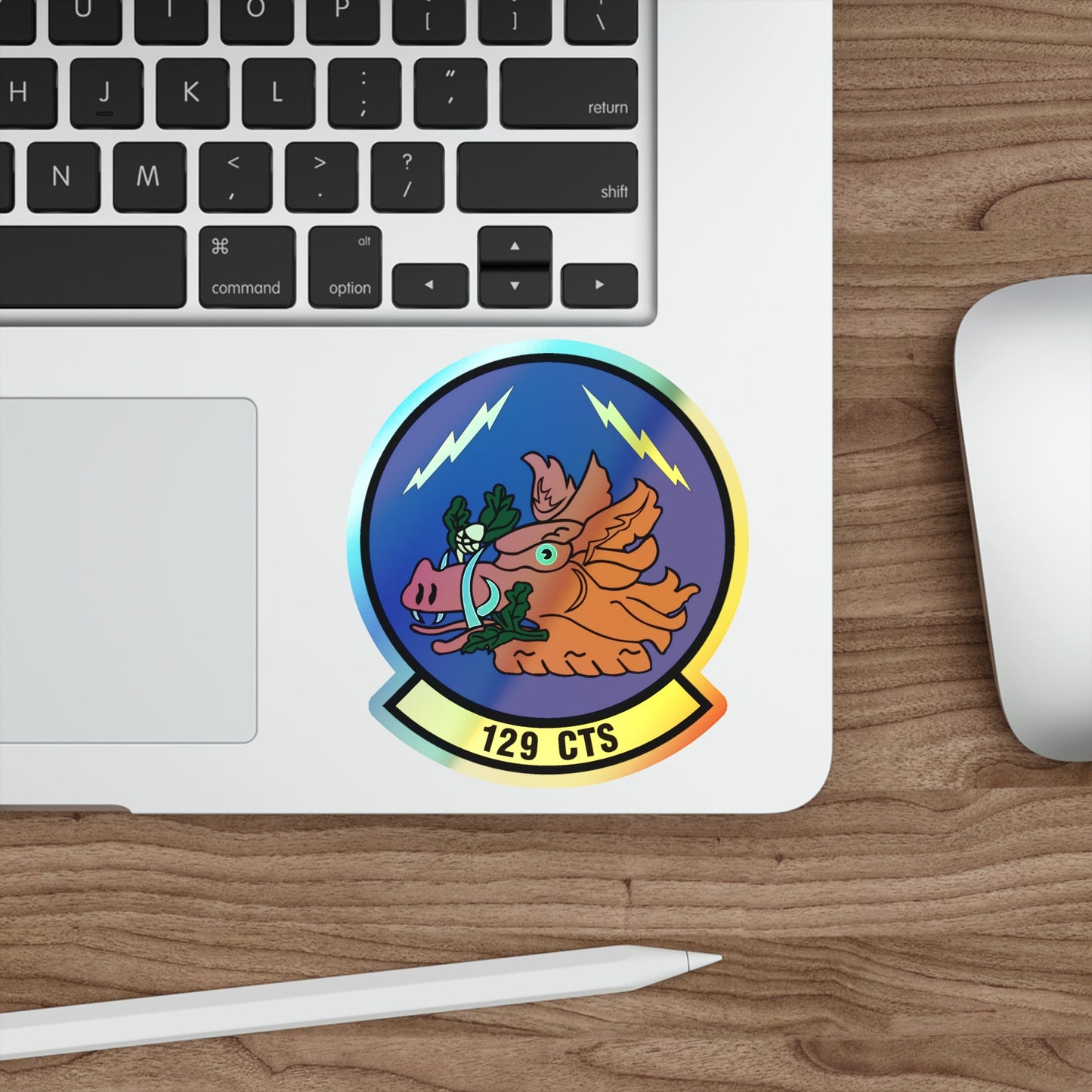 129th Combat Training Squadron (U.S. Air Force) Holographic STICKER Die-Cut Vinyl Decal-The Sticker Space