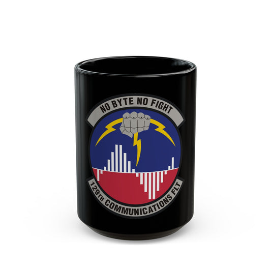 129th Communications Flight (U.S. Air Force) Black Coffee Mug-15oz-The Sticker Space