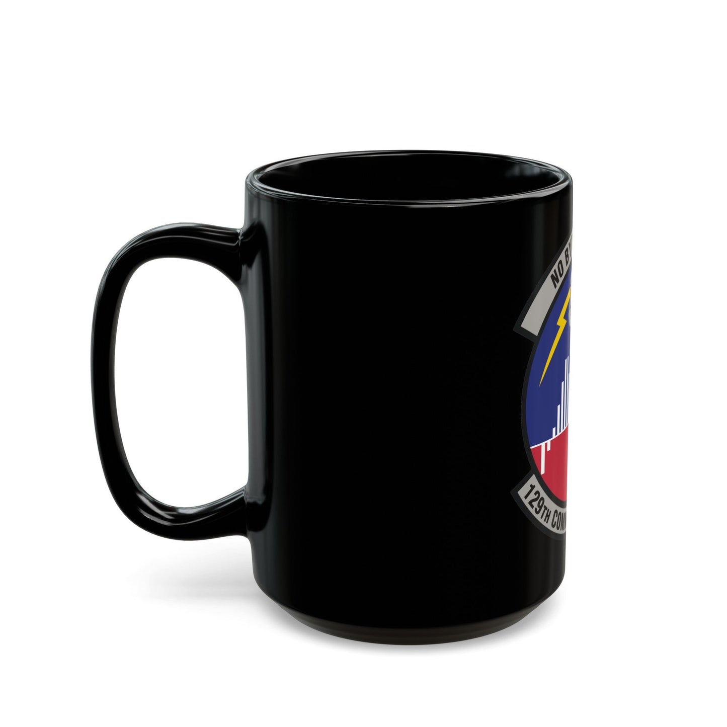 129th Communications Flight (U.S. Air Force) Black Coffee Mug-The Sticker Space